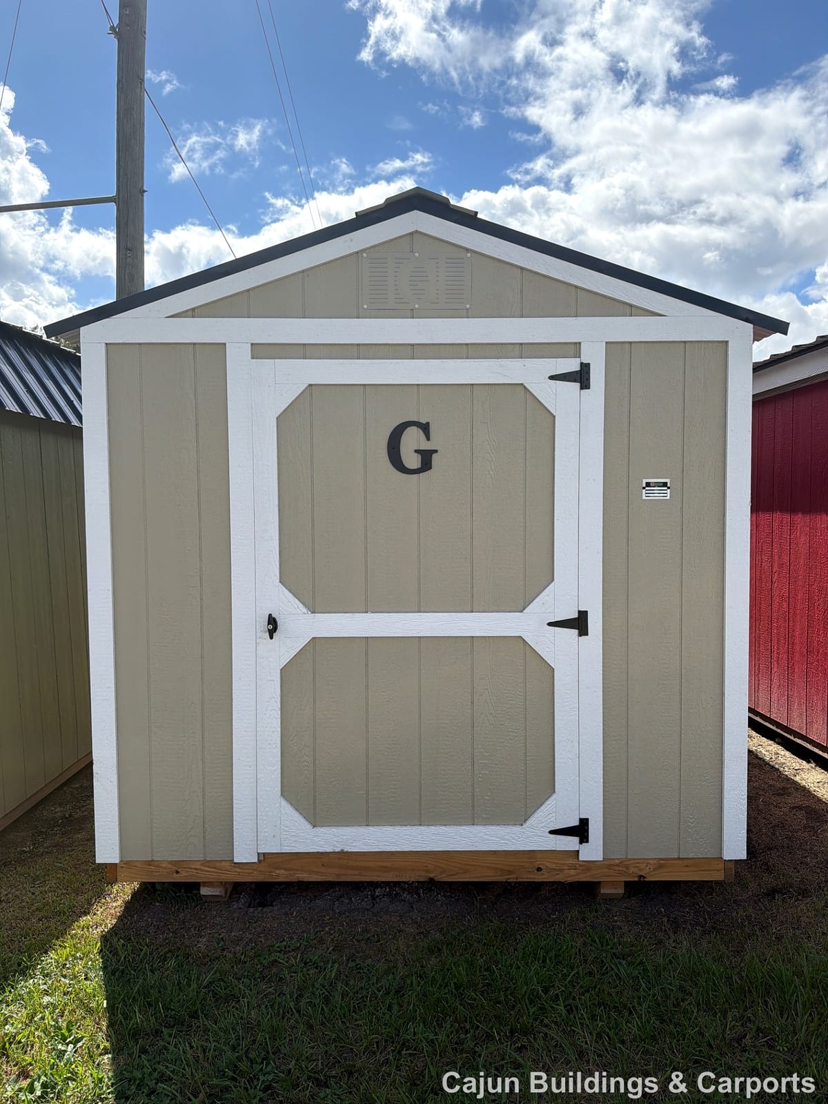 8x12 Econo Shed at Cajun Buildings and Carports