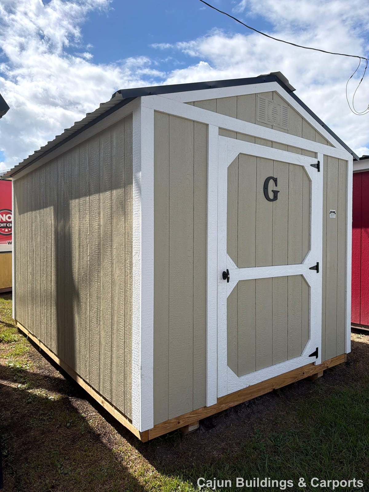 8x12 Econo Shed at Cajun Buildings and Carports