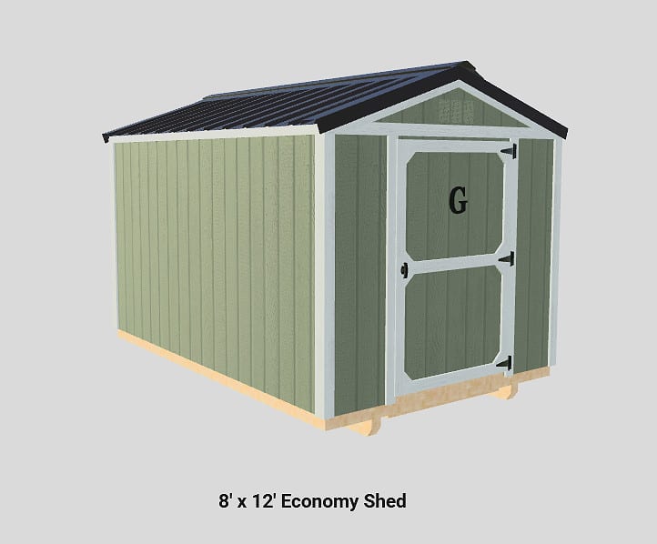8x12 Econo Shed at ACE Buildings - Graceland of Corpus Christi