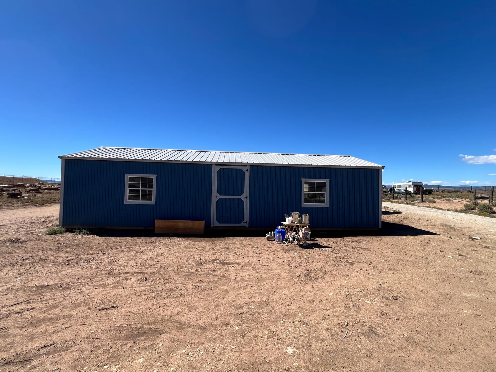 16x40 Garden Shed at Graceland Portable Buildings Dealer, El Prado. Taos House & Stone