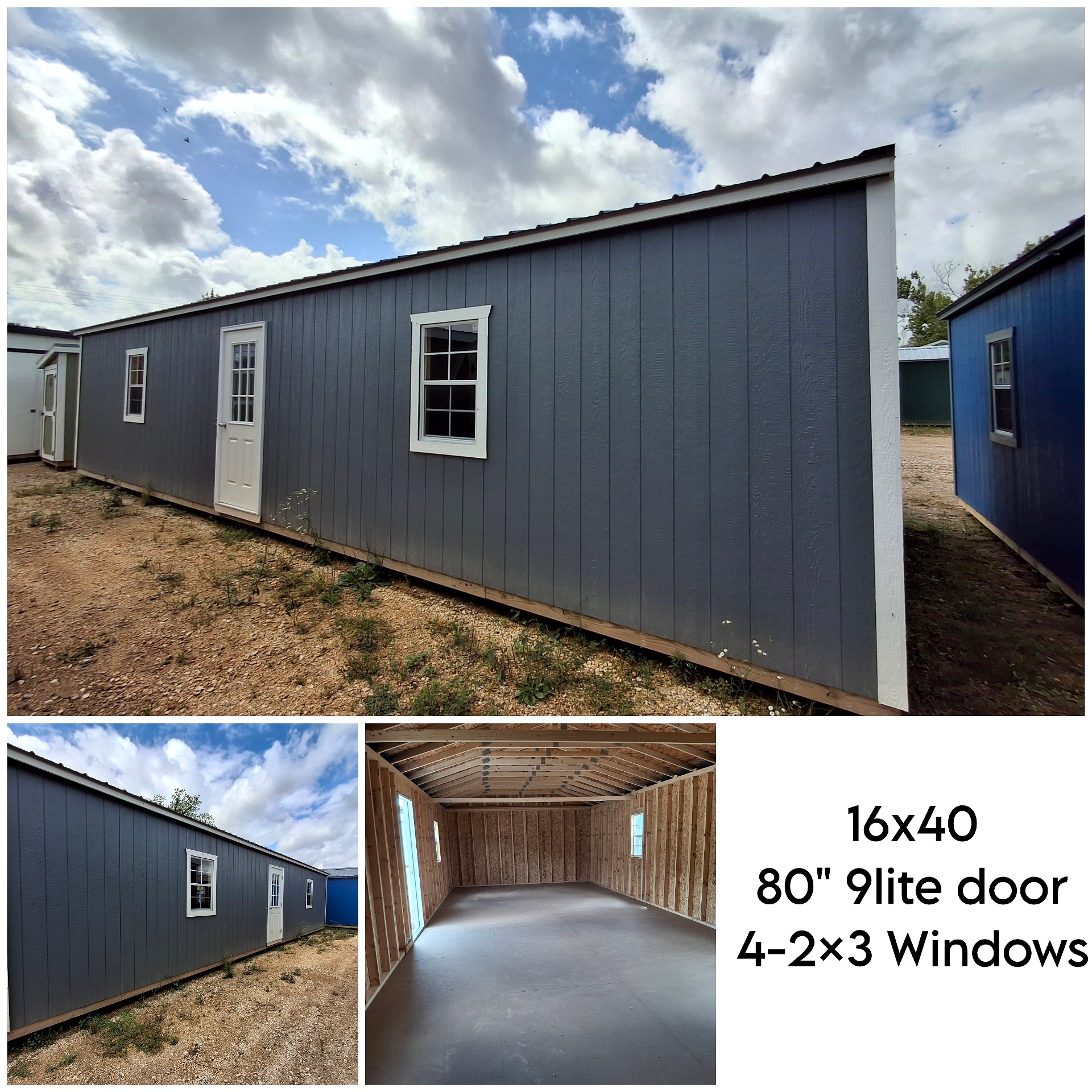 16x40 Garden Shed at Kirbyville Lot - Essex Bros