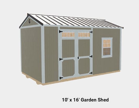 10x16 Garden Shed at Graceland of Bay Minette