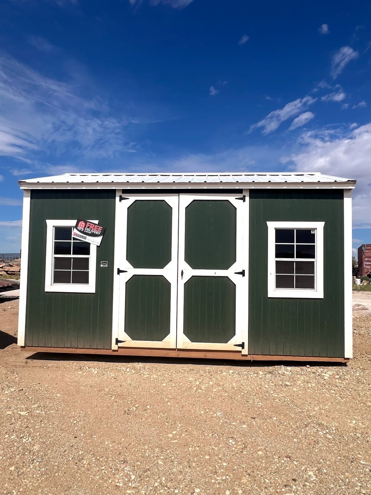 10x16 Garden Shed at Graceland Portable Buildings Dealer, El Prado. Taos House & Stone