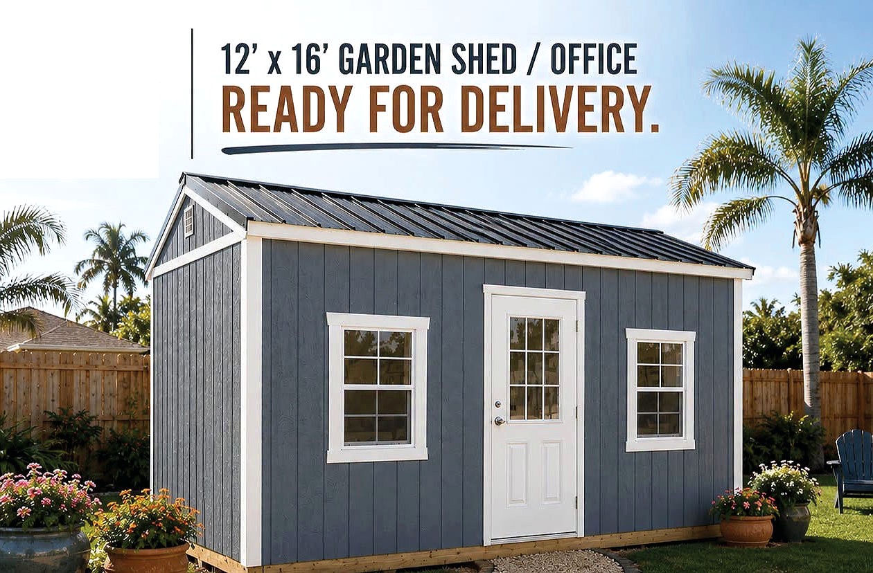 12x16 Garden Shed at Hill  Top Sales