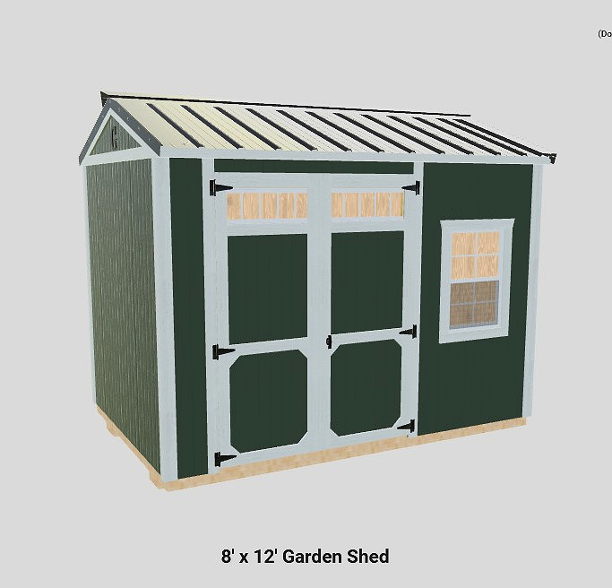 8x12 Garden Shed at ACE Buildings - Graceland of Corpus Christi