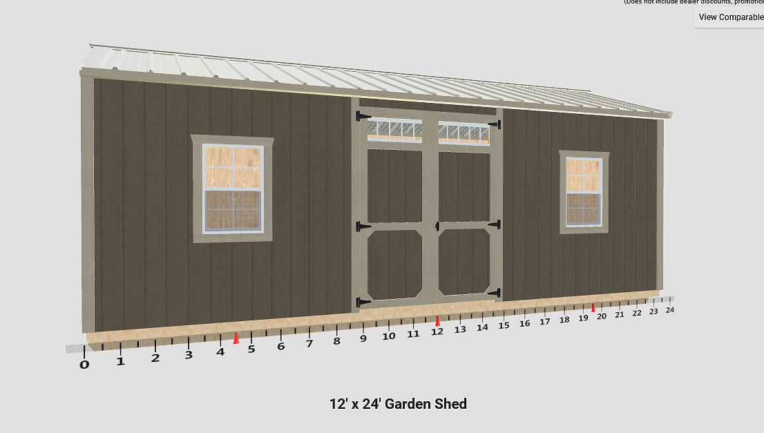 12x24 Garden Shed at ACE Buildings - Graceland of Corpus Christi