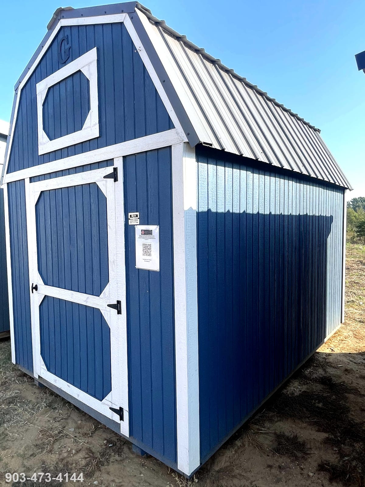 8x12 Lofted Barn at Tyler Lot- ETX Steel Tyler