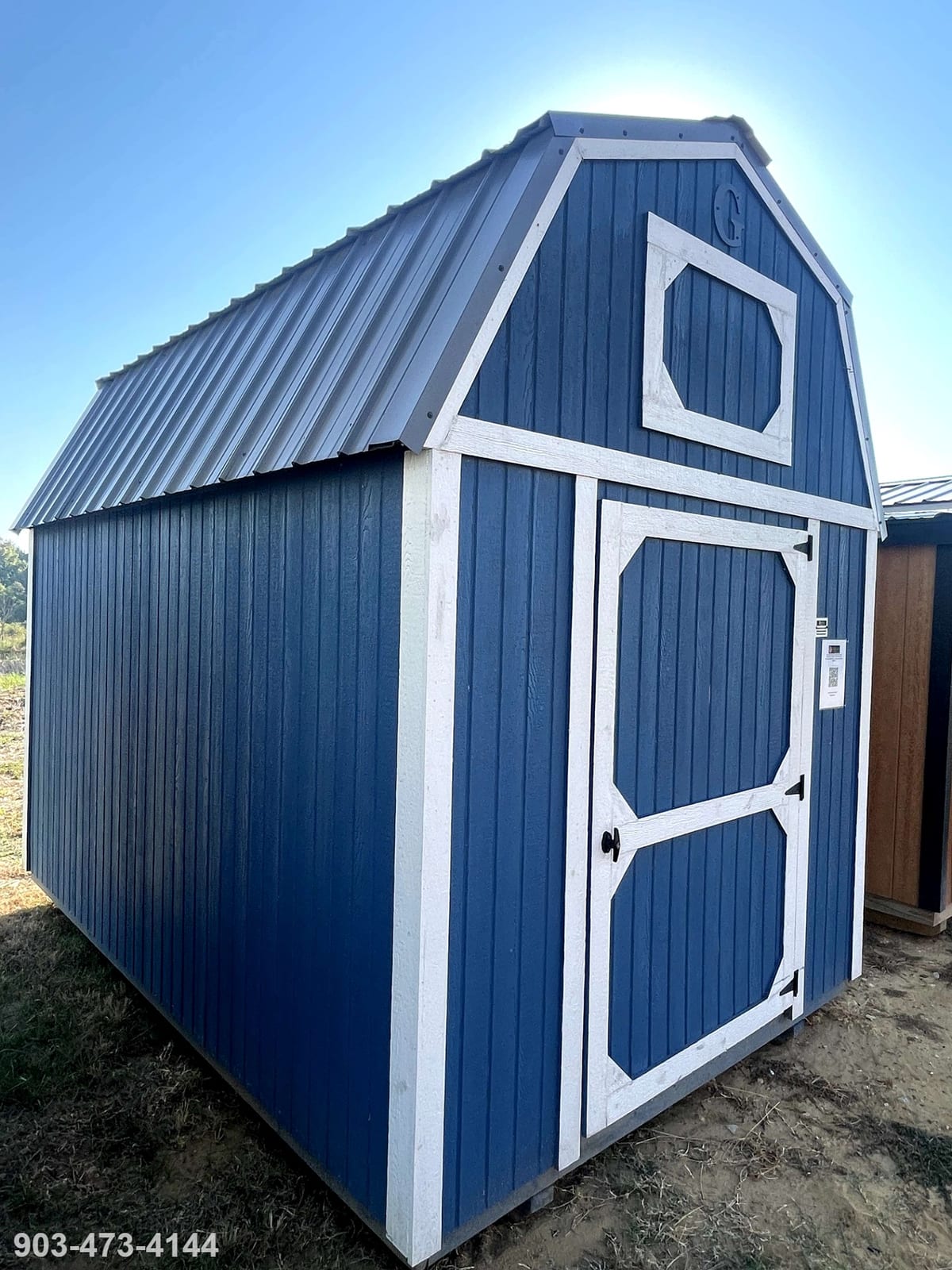 8x12 Lofted Barn at Tyler Lot- ETX Steel Tyler