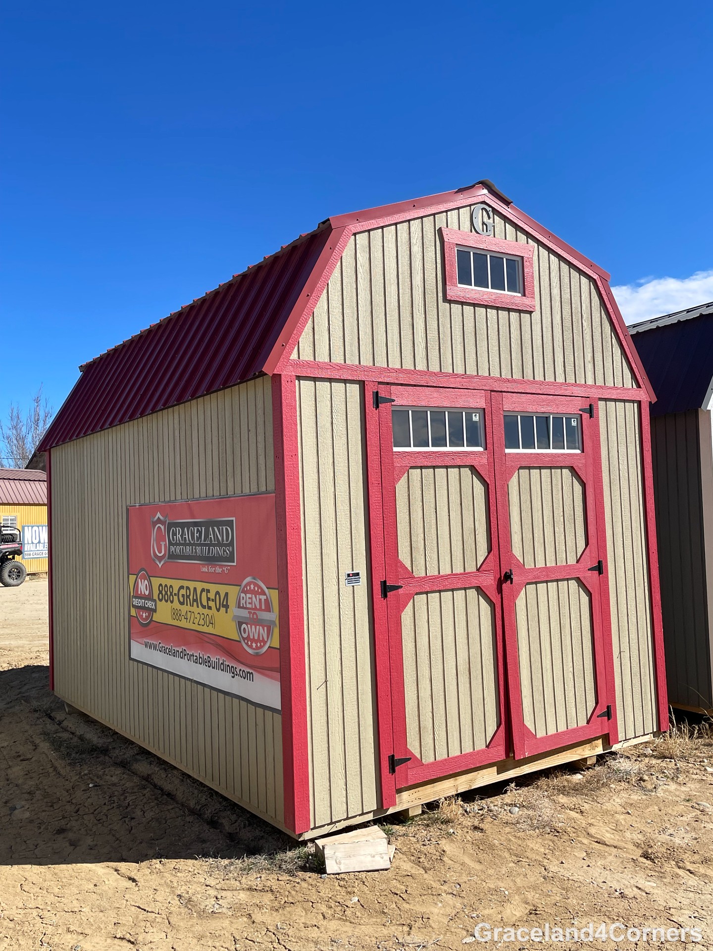 10x16 Lofted Barn at GRACELAND FOUR CORNERS