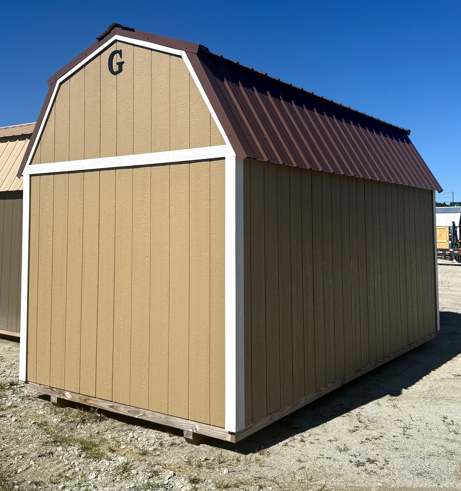 8x16 Lofted Barn at Alpha1 Storage Solutions