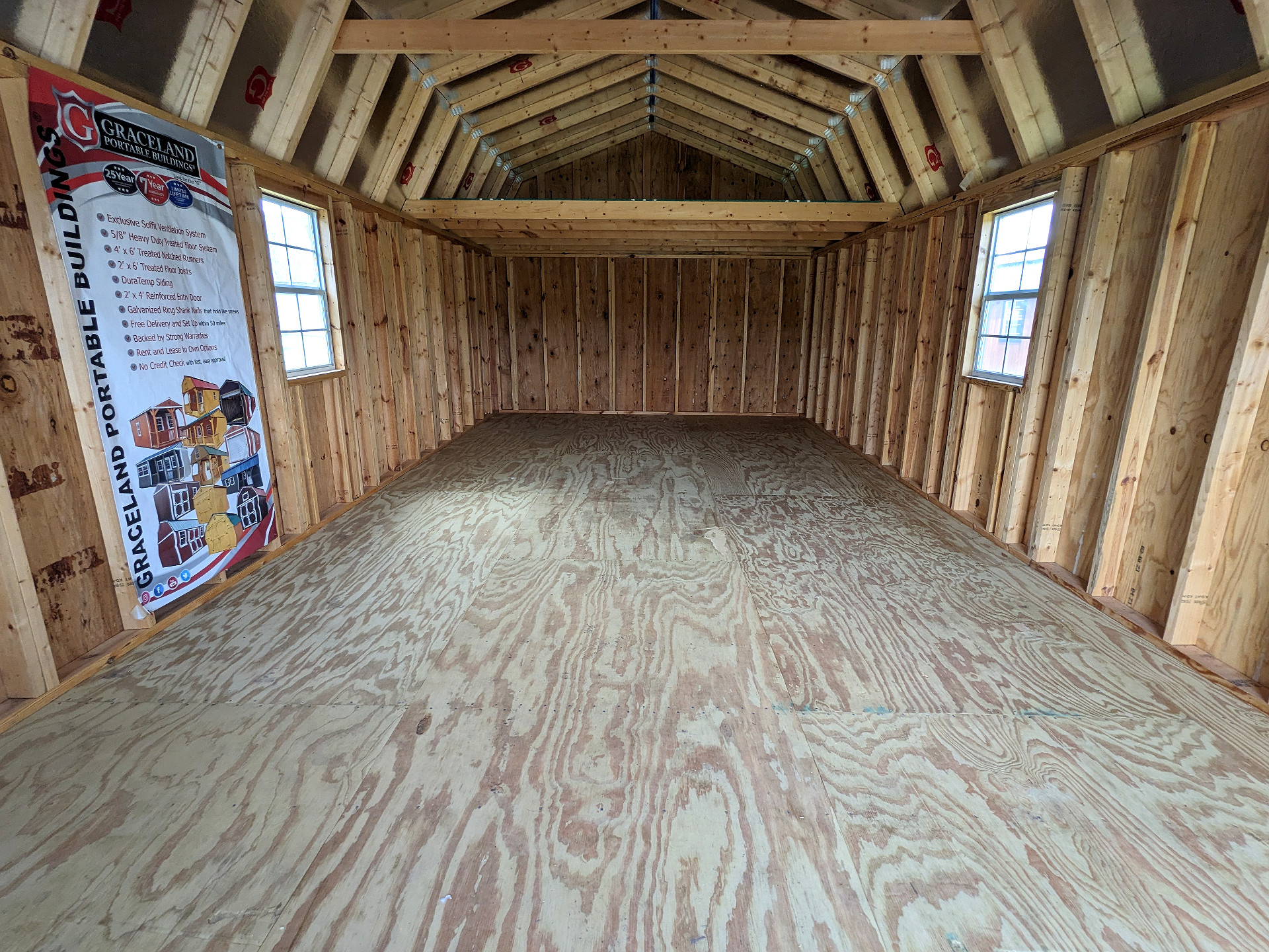 14x28 Lofted Barn at Graceland Storage Sheds and Buildings of Kingsland