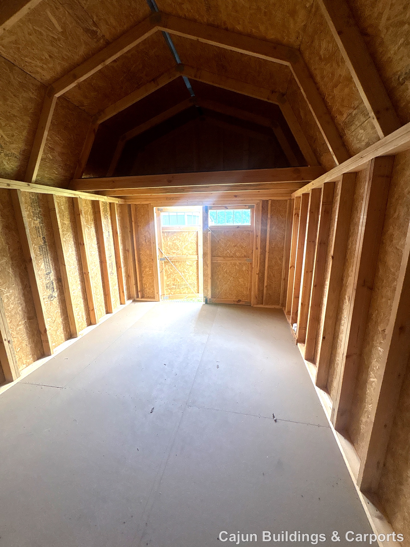 10x16 Lofted Barn at Cajun Buildings and Carports
