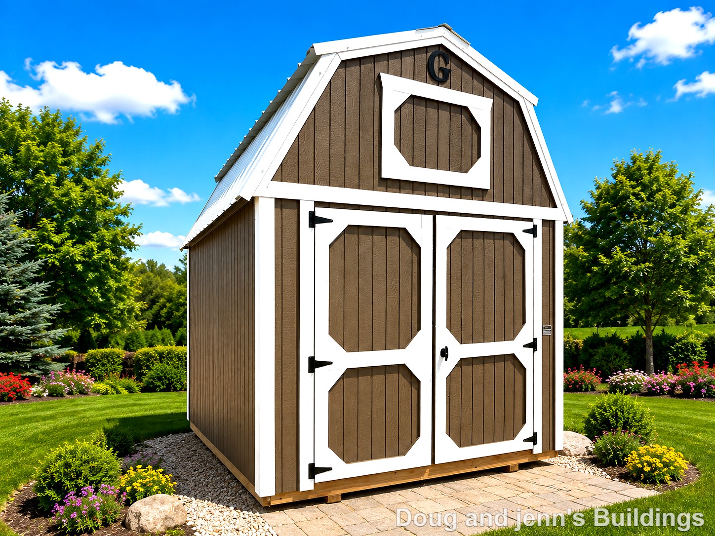 8x12 Lofted Barn at Doug and Jenn's Buildings