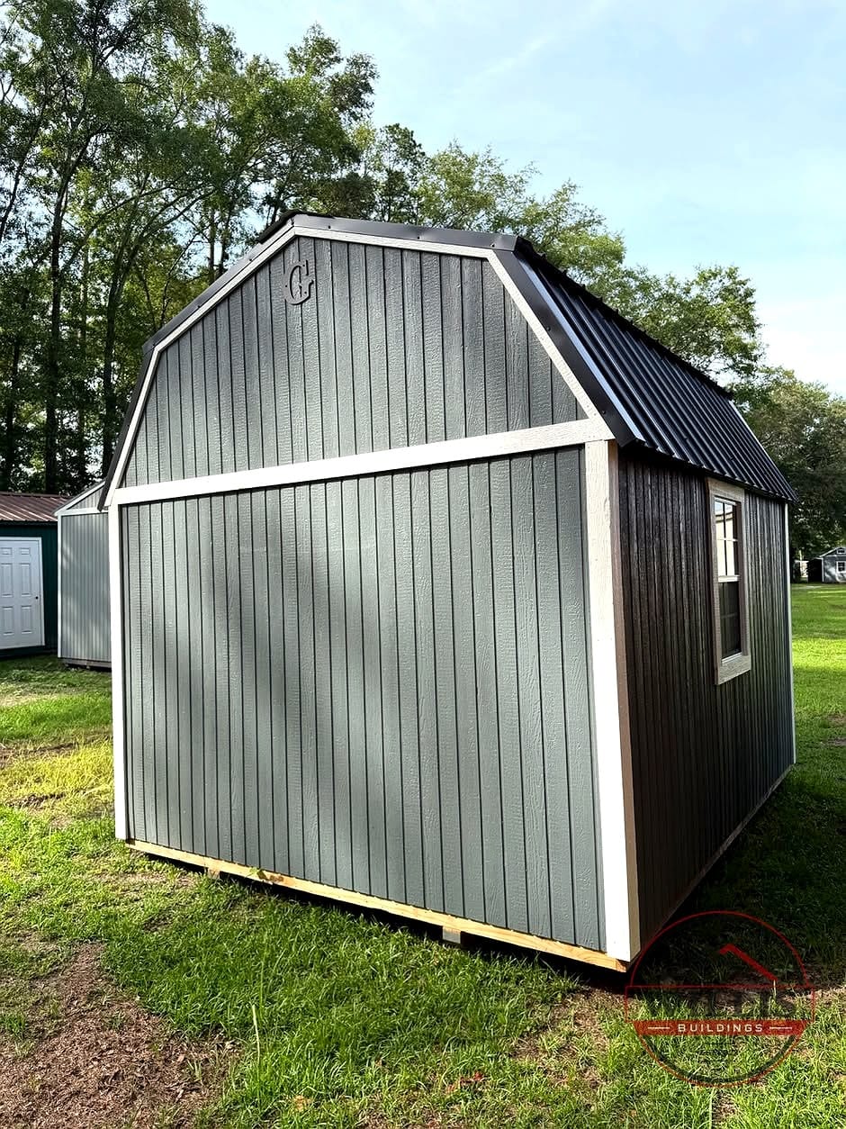 10x12 Lofted Barn at Moultrie Lot- Willis Buildings