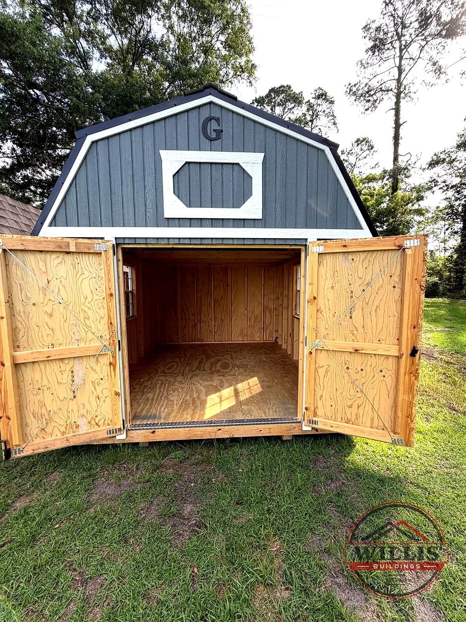 10x12 Lofted Barn at Moultrie Lot- Willis Buildings