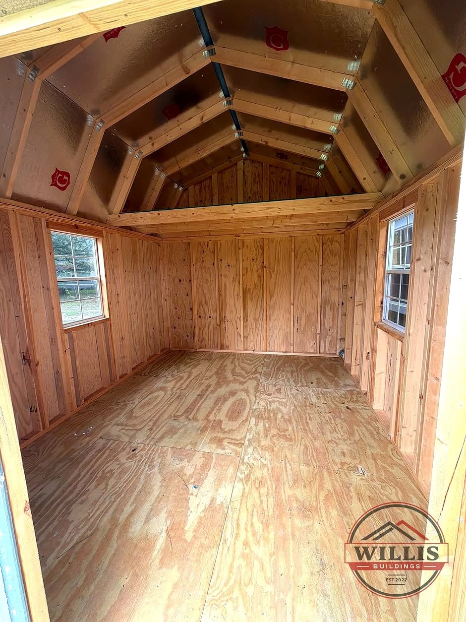 10x12 Lofted Barn at Moultrie Lot- Willis Buildings