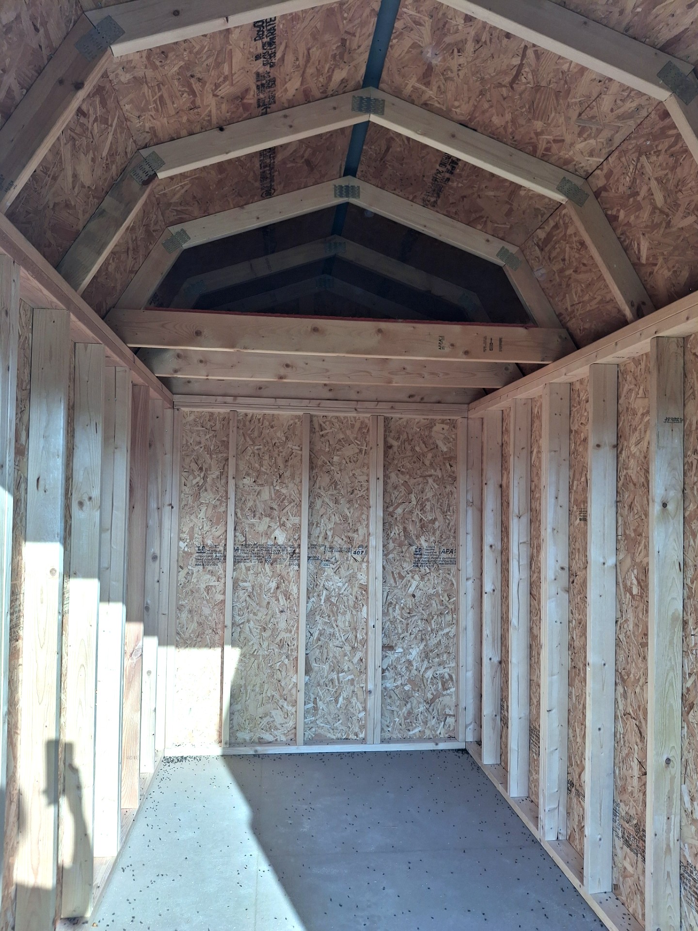 6x12 Lofted Barn at Kirbyville Lot - Essex Bros