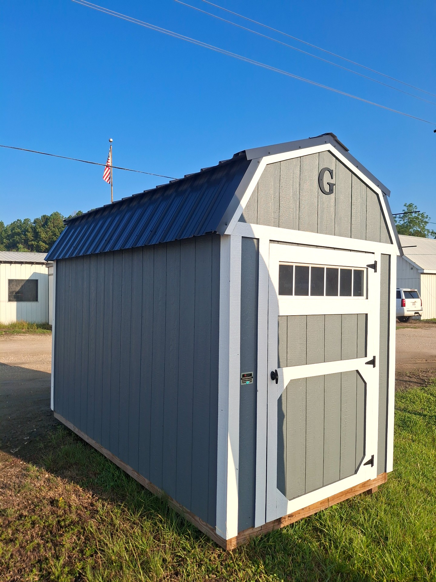 6x12 Lofted Barn at Kirbyville Lot - Essex Bros