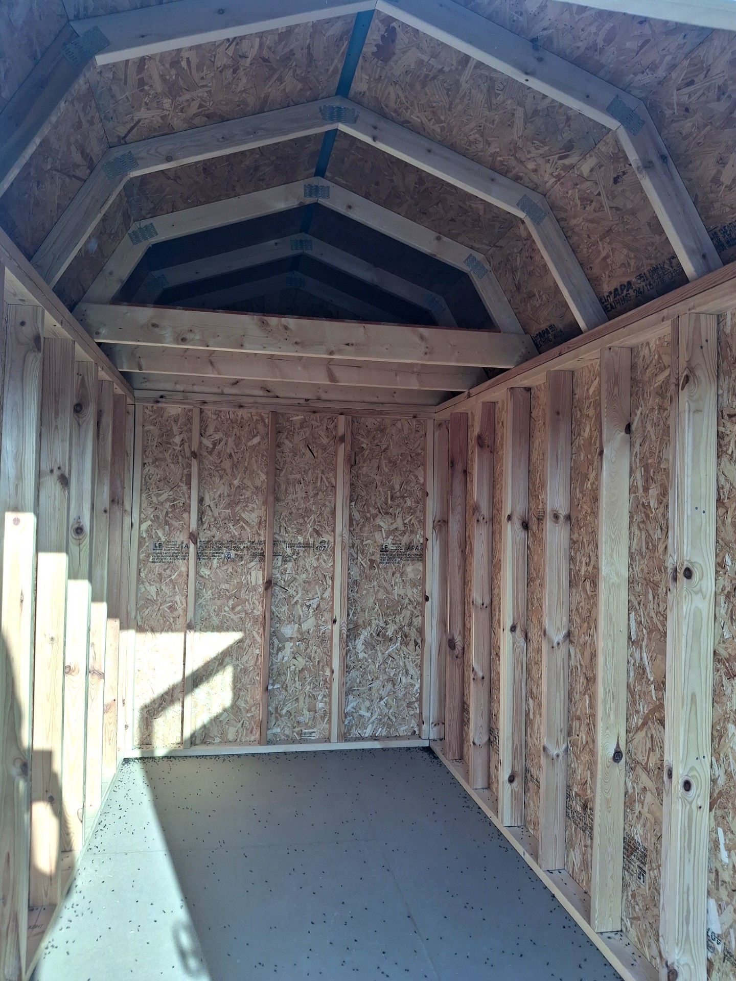 6x12 Lofted Barn at Kirbyville Lot - Essex Bros
