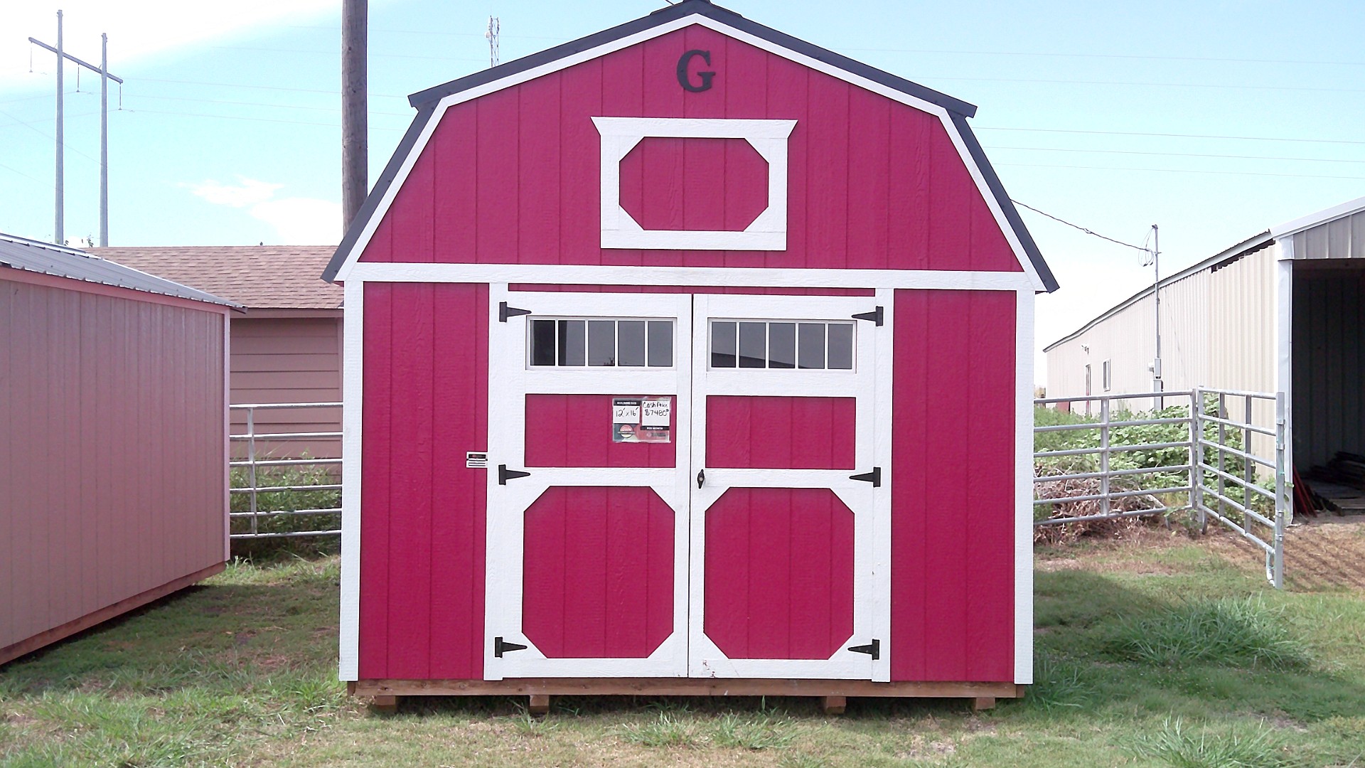 12x16 Lofted Barn at Hill  Top Sales