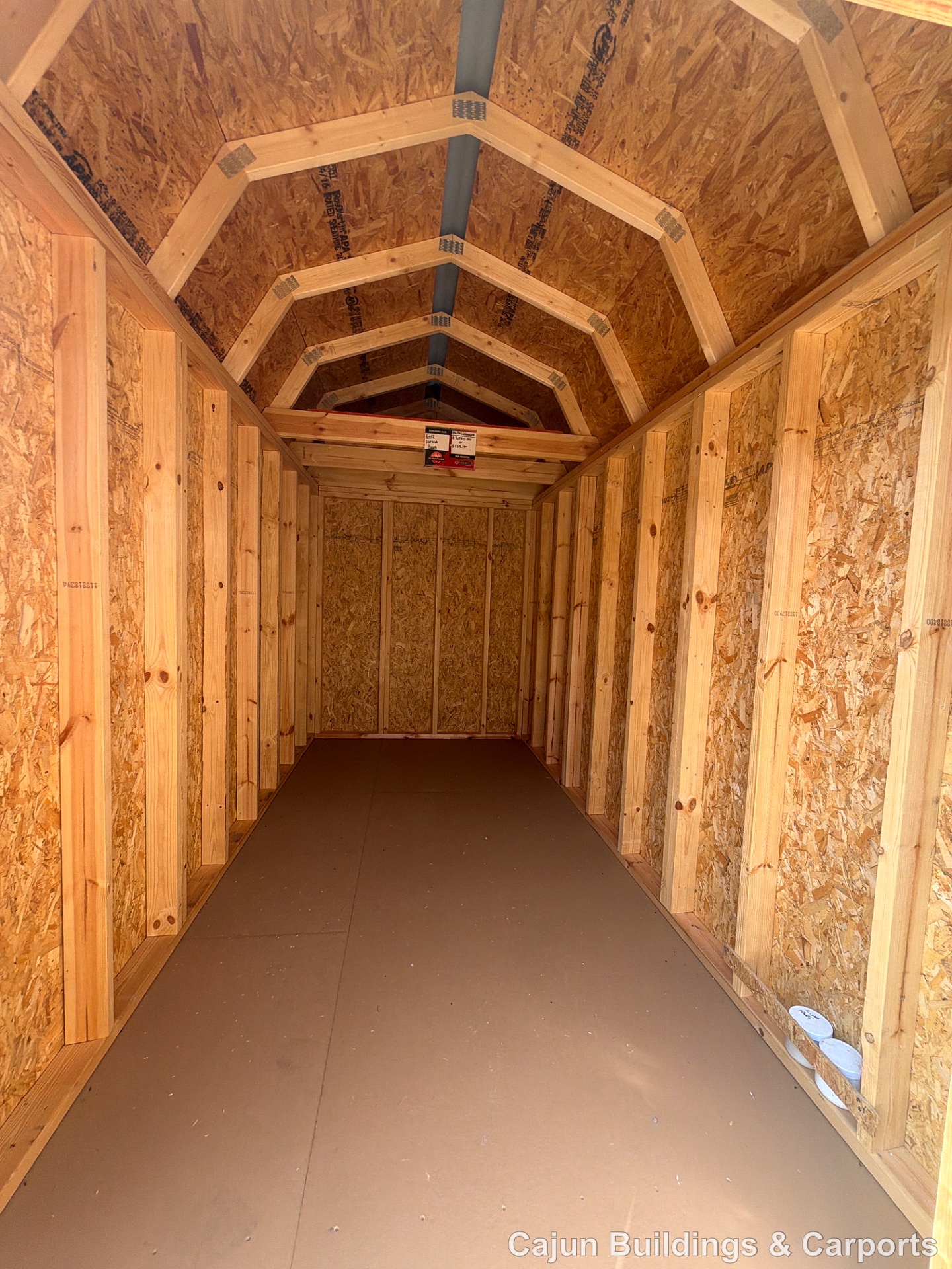 6x12 Lofted Barn at Cajun Buildings and Carports