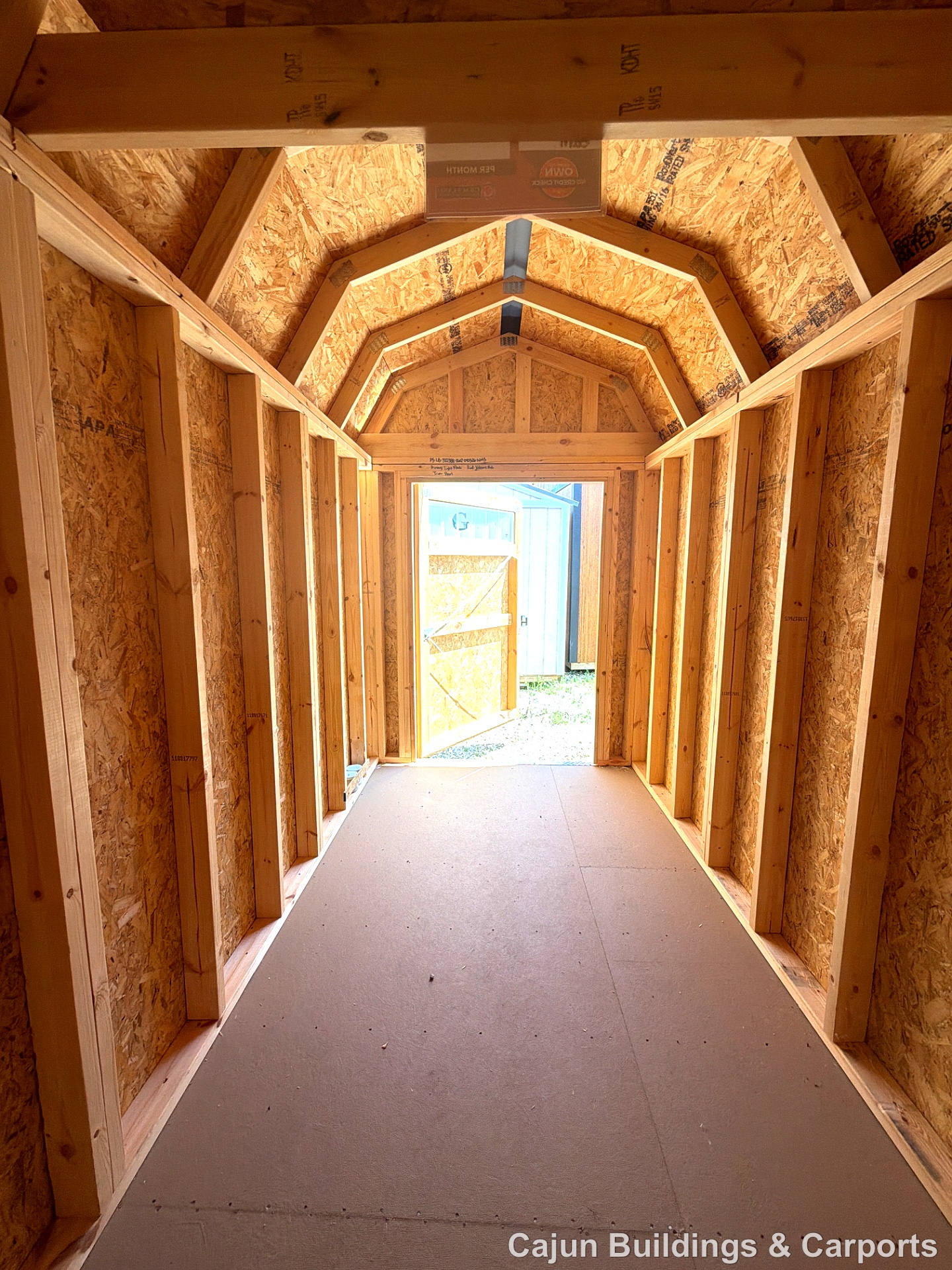 6x12 Lofted Barn at Cajun Buildings and Carports
