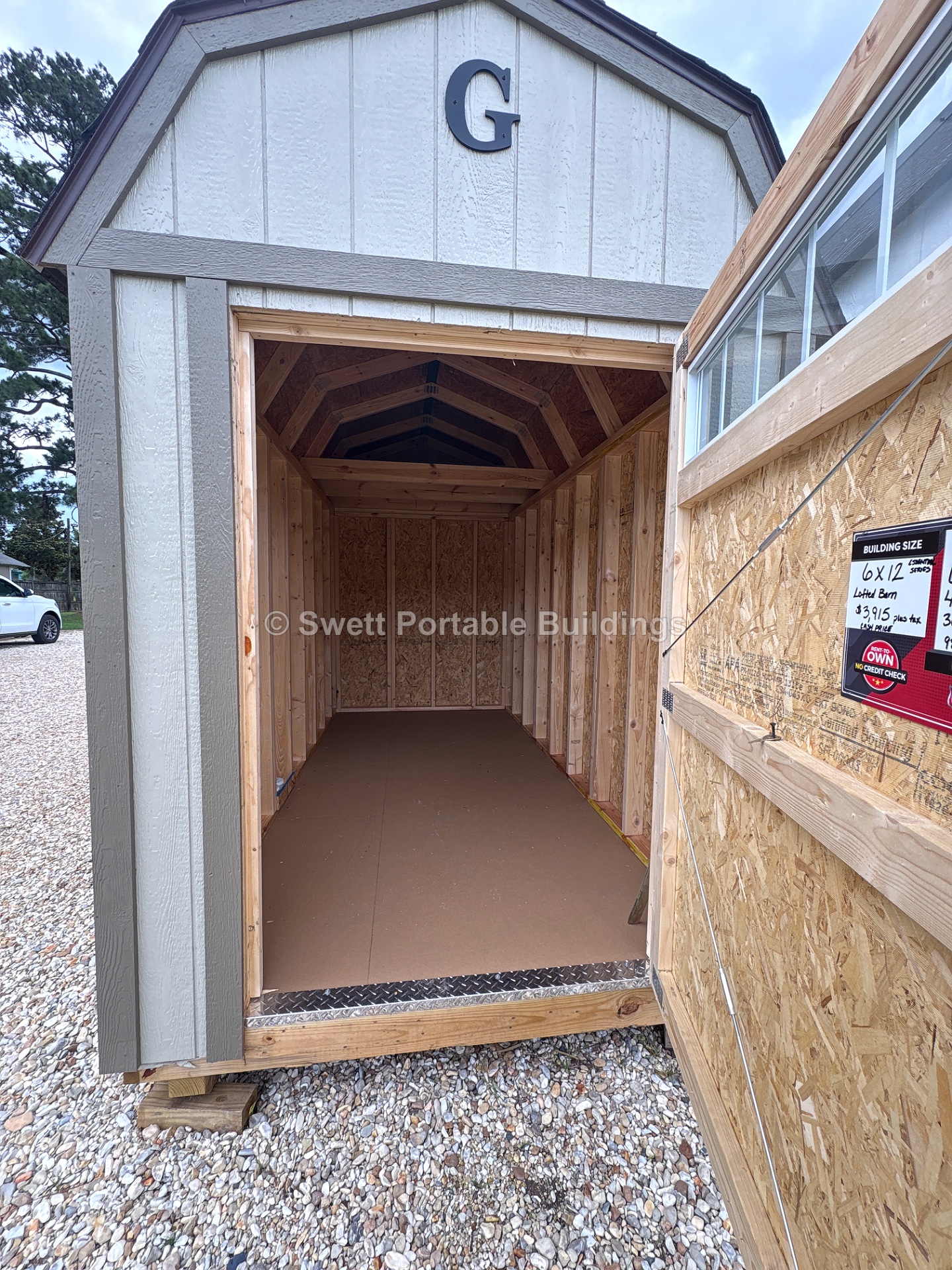6x12 Lofted Barn at Swett Portable Buildings LLC