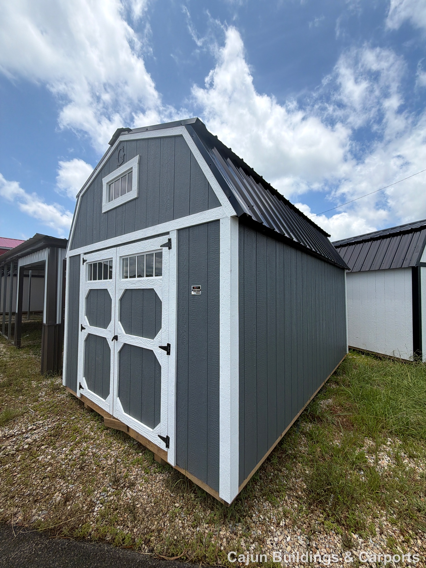 10x16 Lofted Barn at Cajun Buildings and Carports
