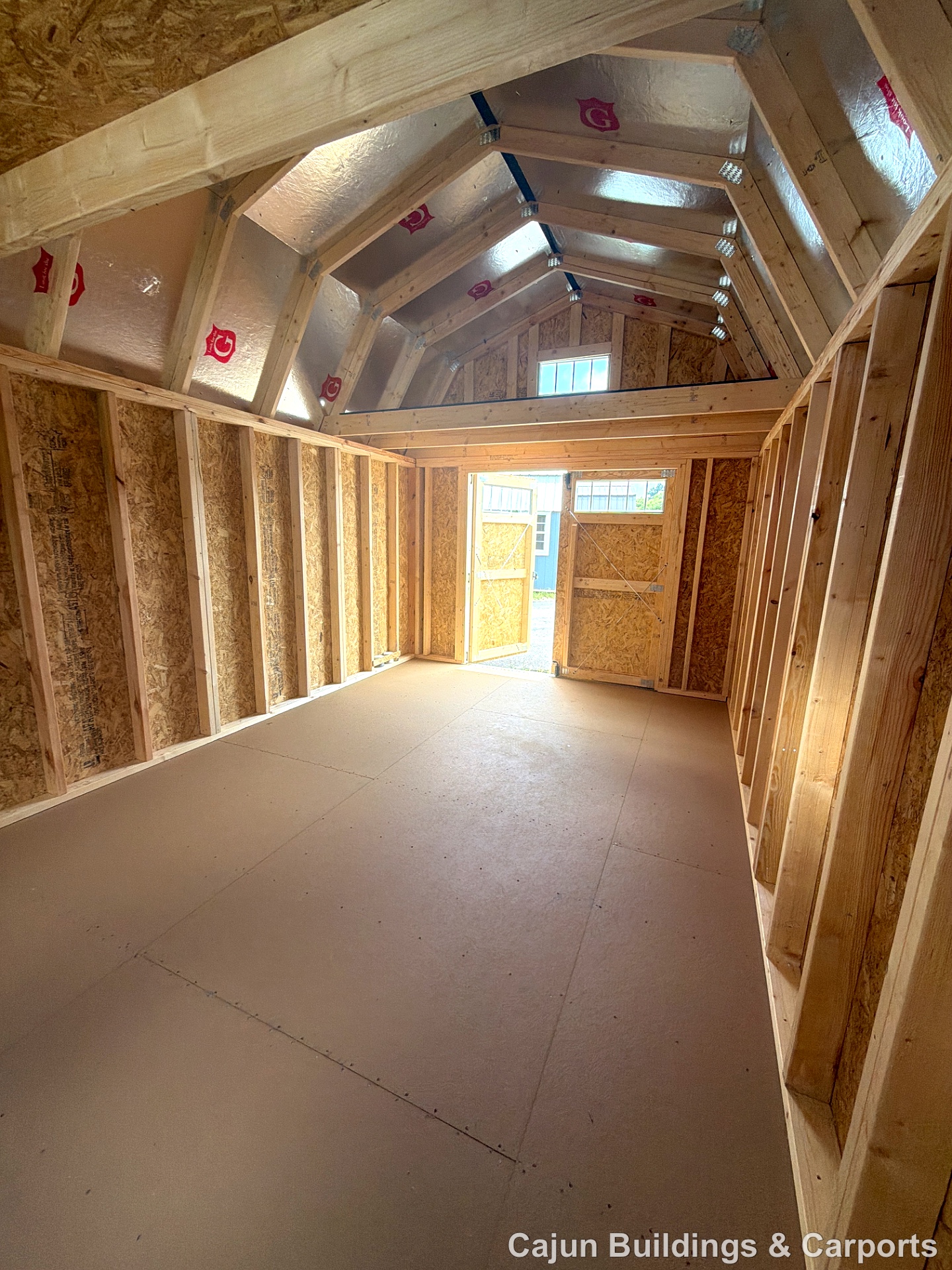 10x16 Lofted Barn at Cajun Buildings and Carports