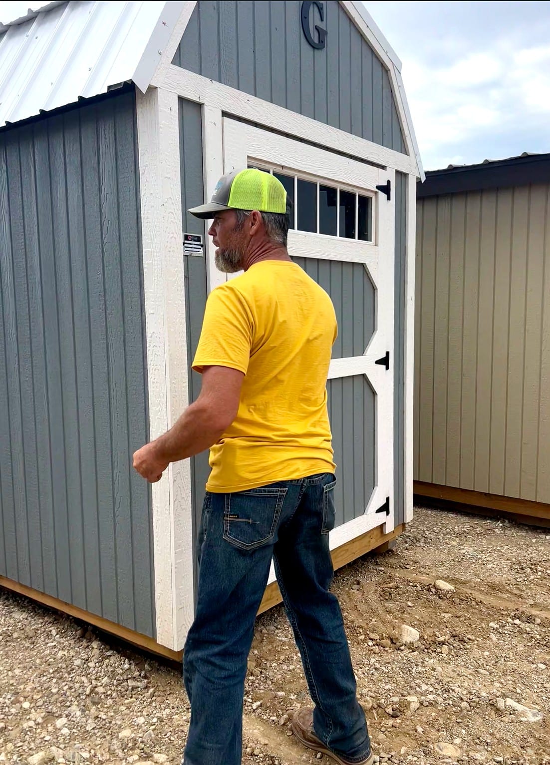 6x8 Lofted Barn at Graceland Portable Buildings Dealer, El Prado. Taos House & Stone