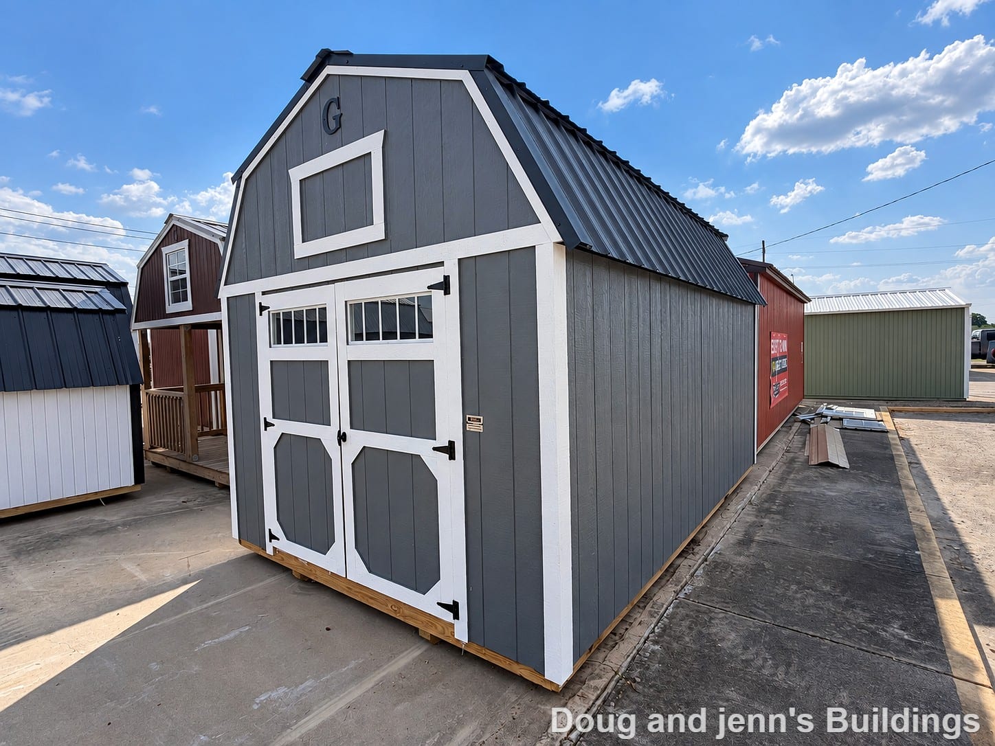 10x16 Lofted Barn at Doug and Jenn's Buildings