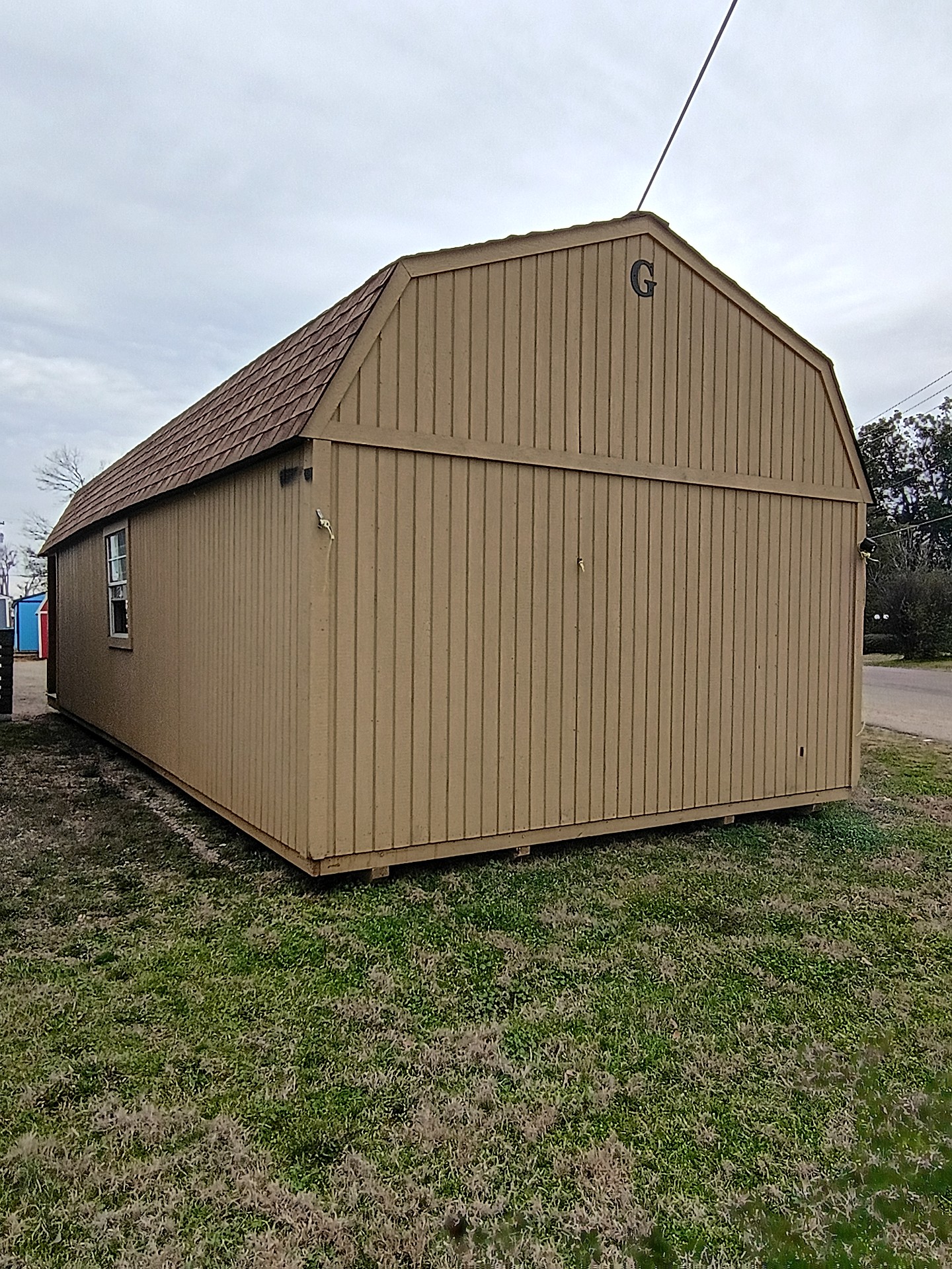 14x32 Lofted Barn Cabin at Jimmy's Portable Buildings of Savannah, TN