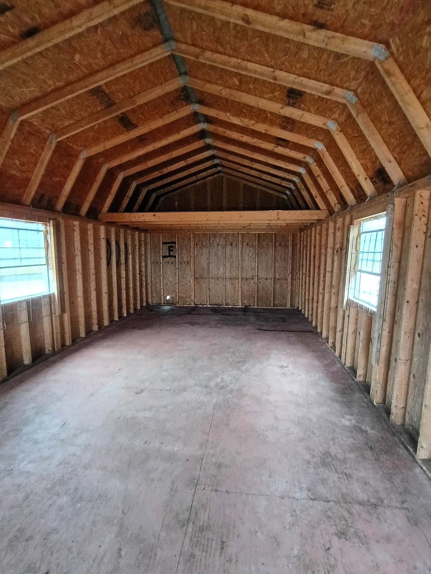 14x32 Lofted Barn Cabin at Jimmy's Portable Buildings of Savannah, TN