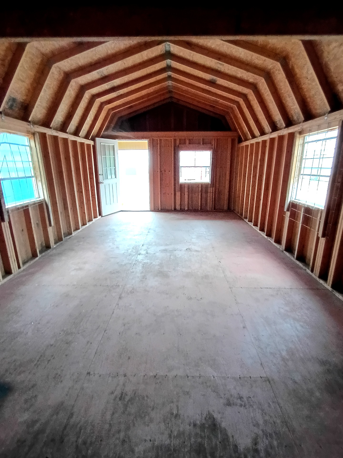 14x32 Lofted Barn Cabin at Jimmy's Portable Buildings of Savannah, TN
