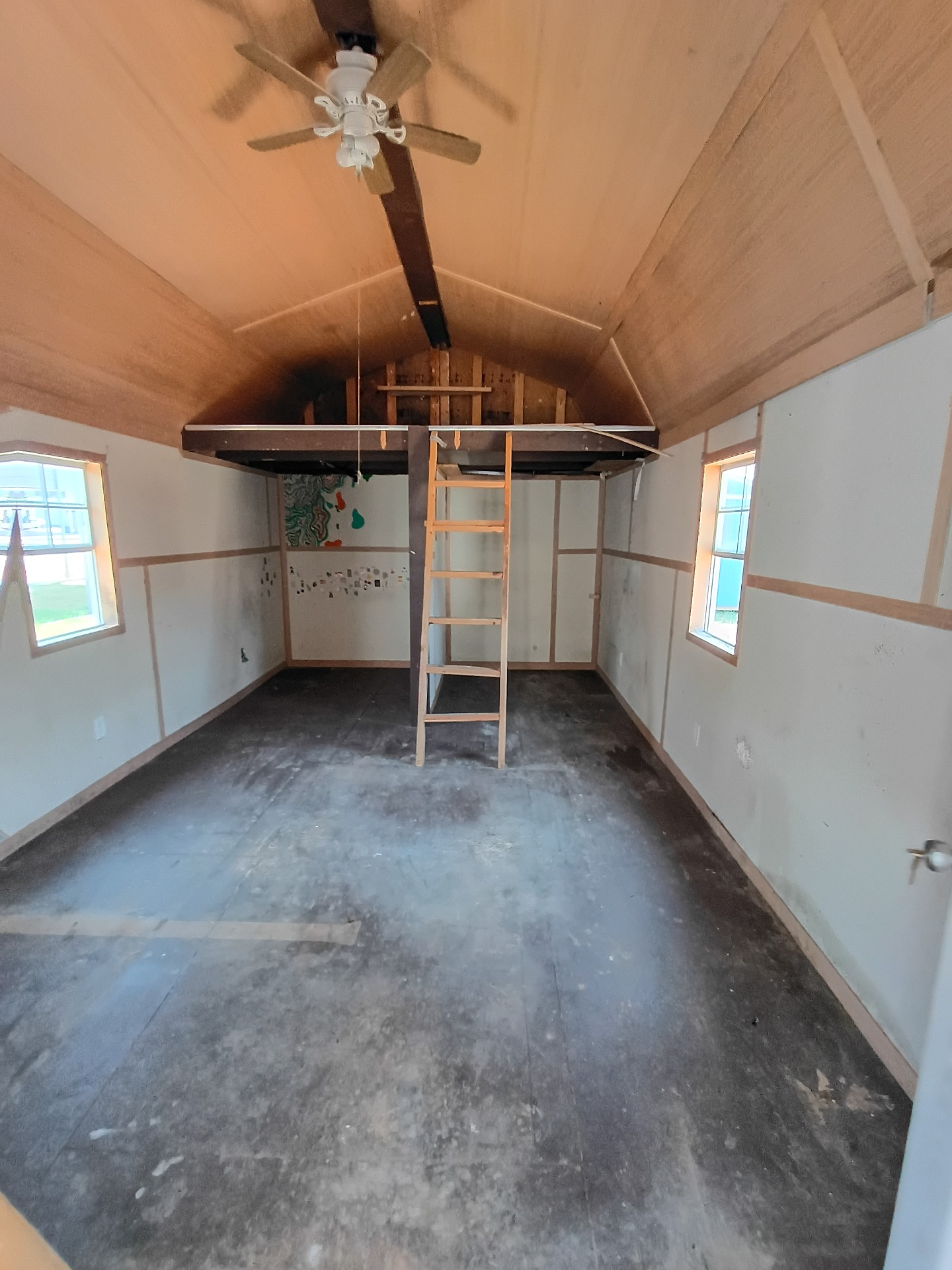 12x24 Lofted Barn Cabin at Jimmy's Portable Buildings of Savannah, TN