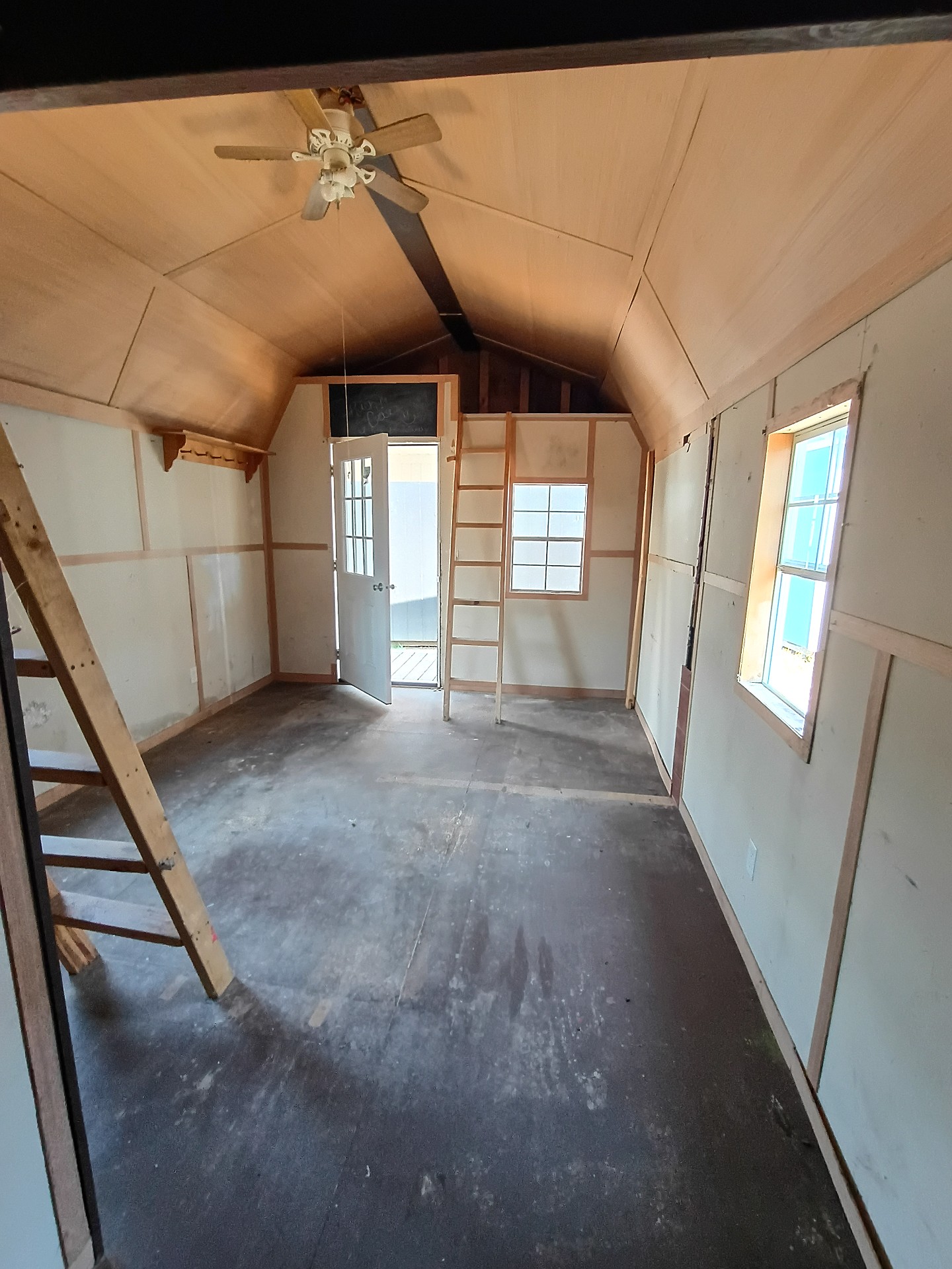 12x24 Lofted Barn Cabin at Jimmy's Portable Buildings of Savannah, TN