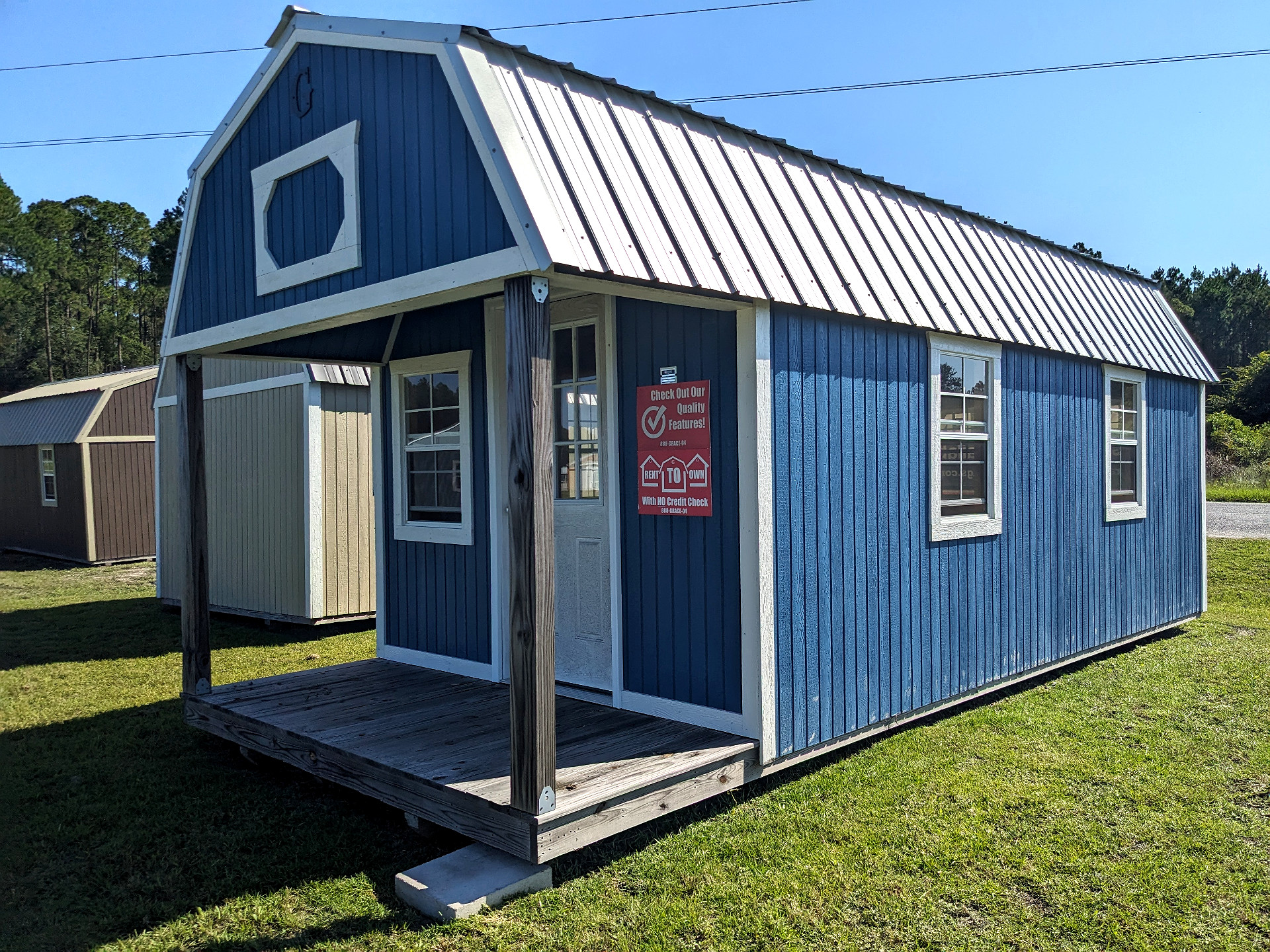 10x24 Lofted Barn Cabin at Graceland Storage Sheds and Buildings of Kingsland