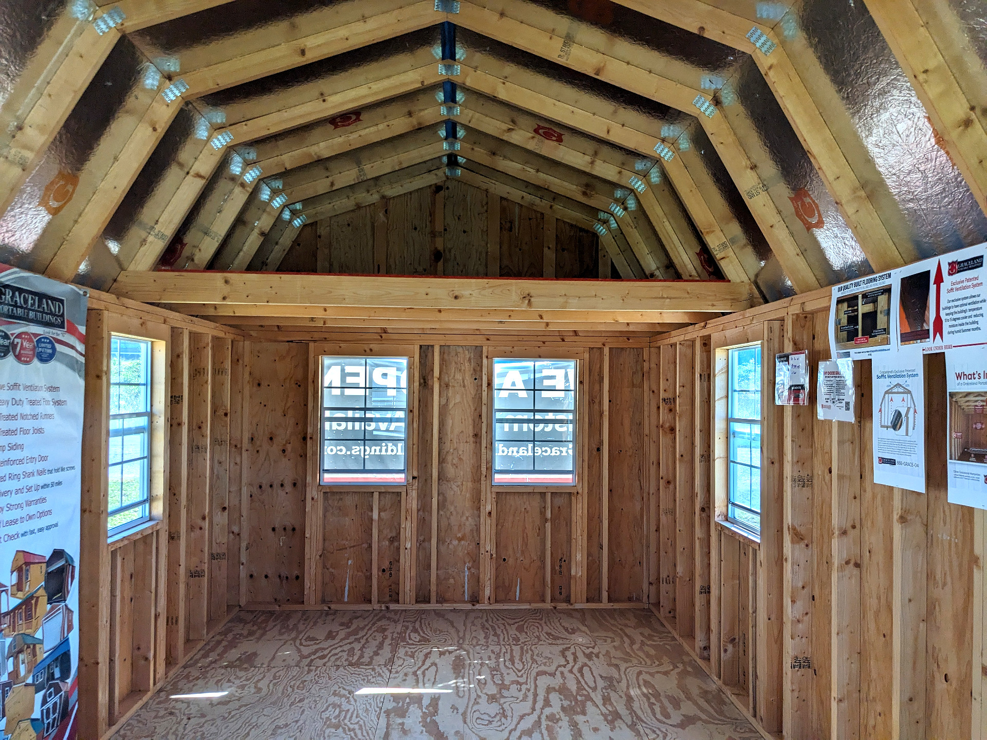 10x24 Lofted Barn Cabin at Graceland Storage Sheds and Buildings of Kingsland