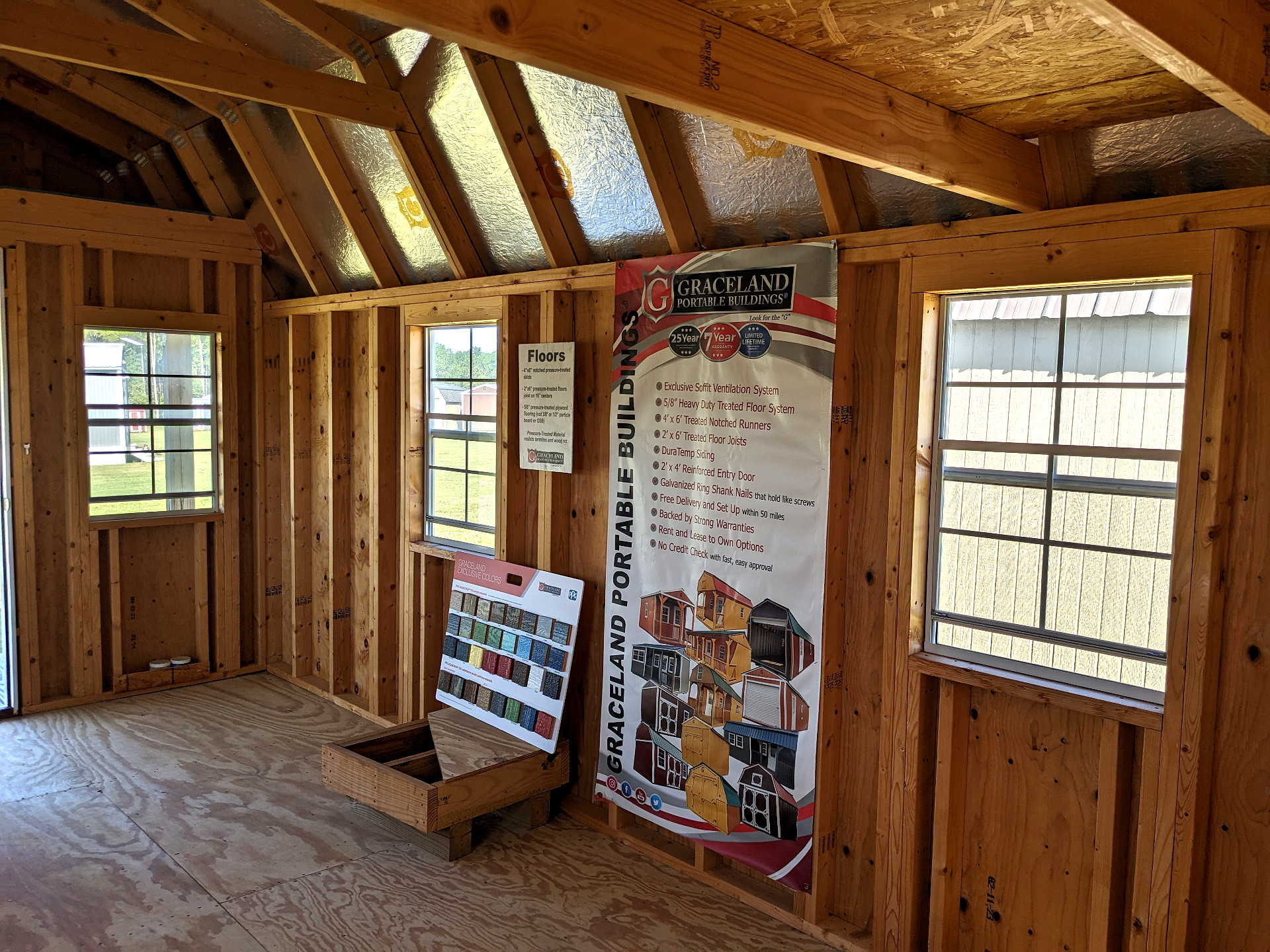 10x24 Lofted Barn Cabin at Graceland Storage Sheds and Buildings of Kingsland