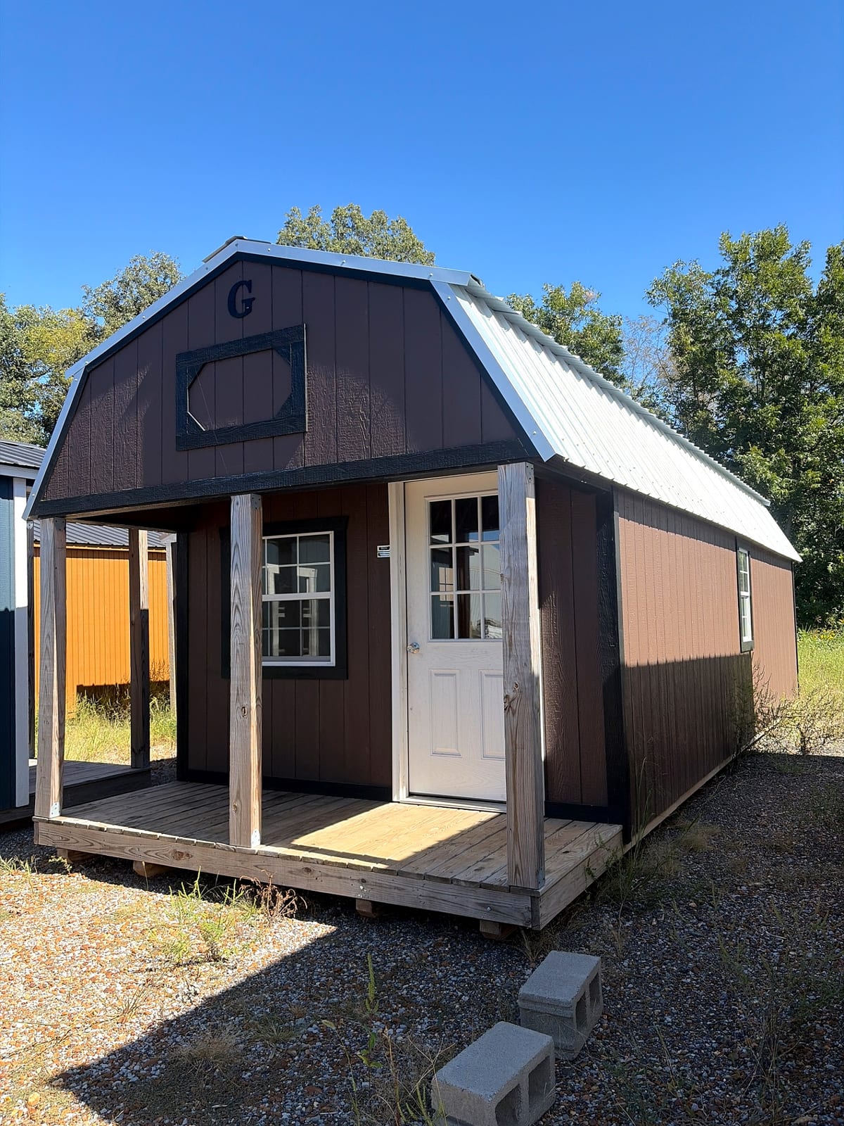 12x32 Lofted Barn Cabin at Jimmy's Portable Buildings of Savannah, TN