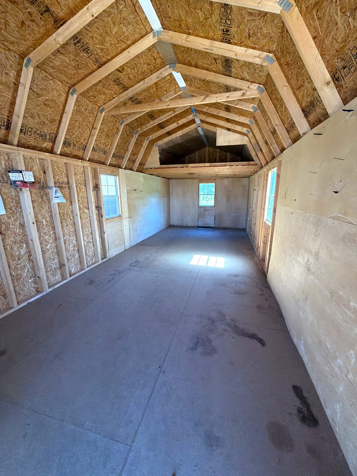 12x32 Lofted Barn Cabin at Jimmy's Portable Buildings of Savannah, TN
