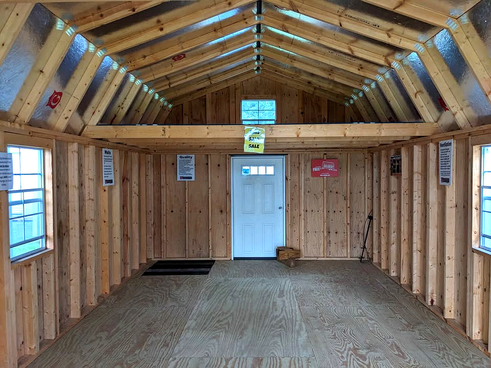 14x28 Lofted Barn Cabin at Graceland Storage Sheds and Buildings of Kingsland