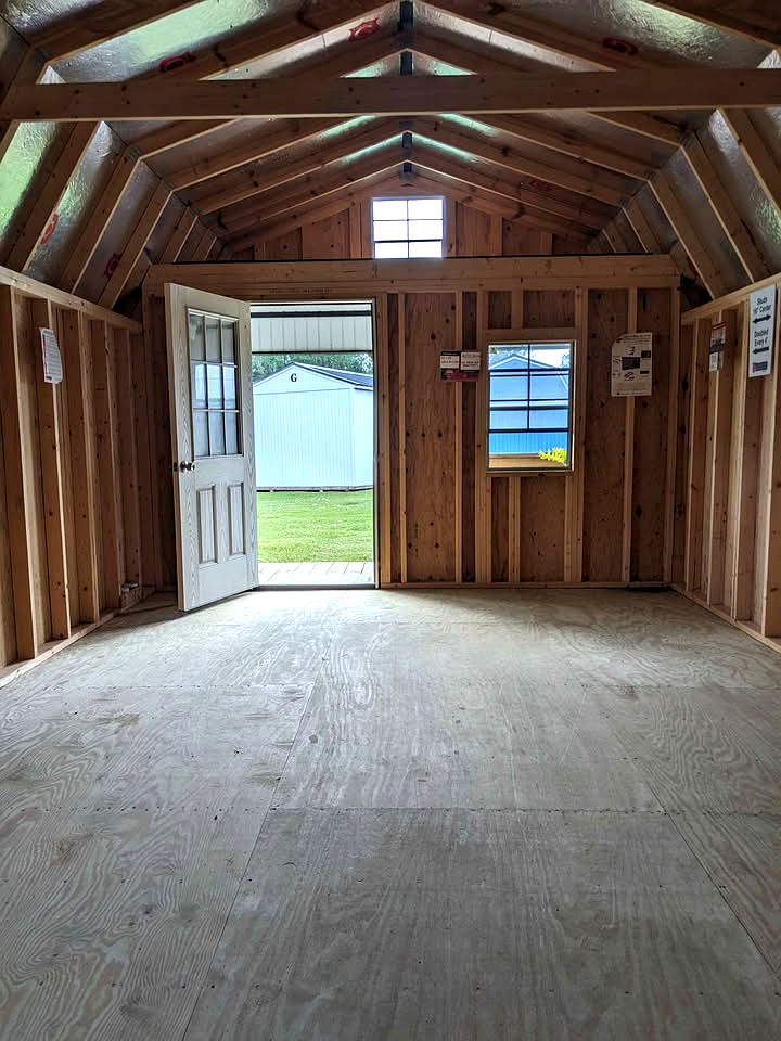 14x28 Lofted Barn Cabin at Graceland Storage Sheds and Buildings of Kingsland