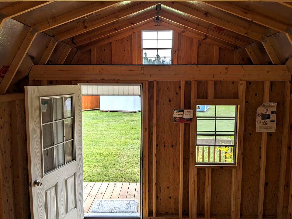 14x28 Lofted Barn Cabin at Graceland Storage Sheds and Buildings of Kingsland