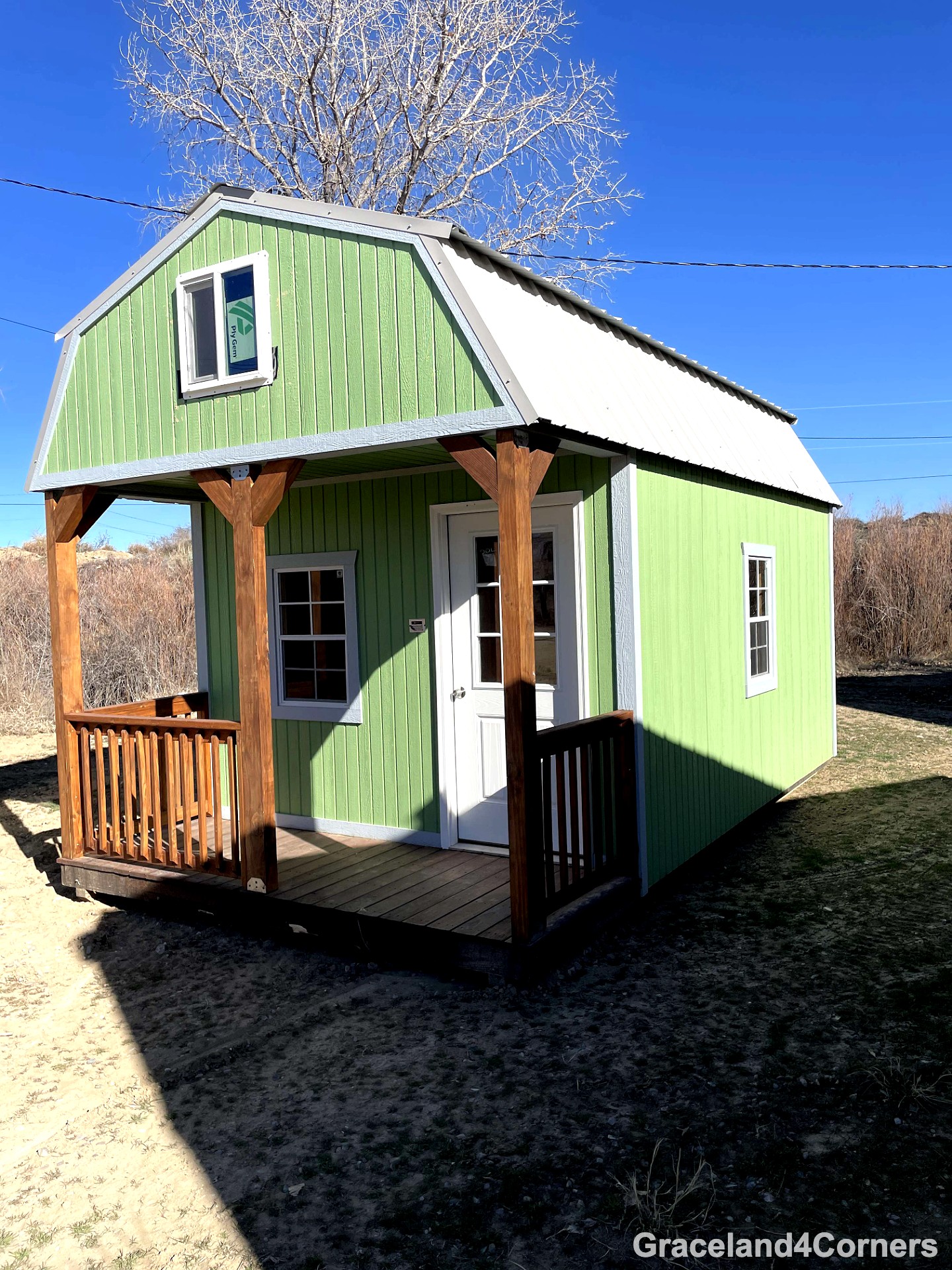 12x20 Lofted Barn Cabin at GRACELAND FOUR CORNERS