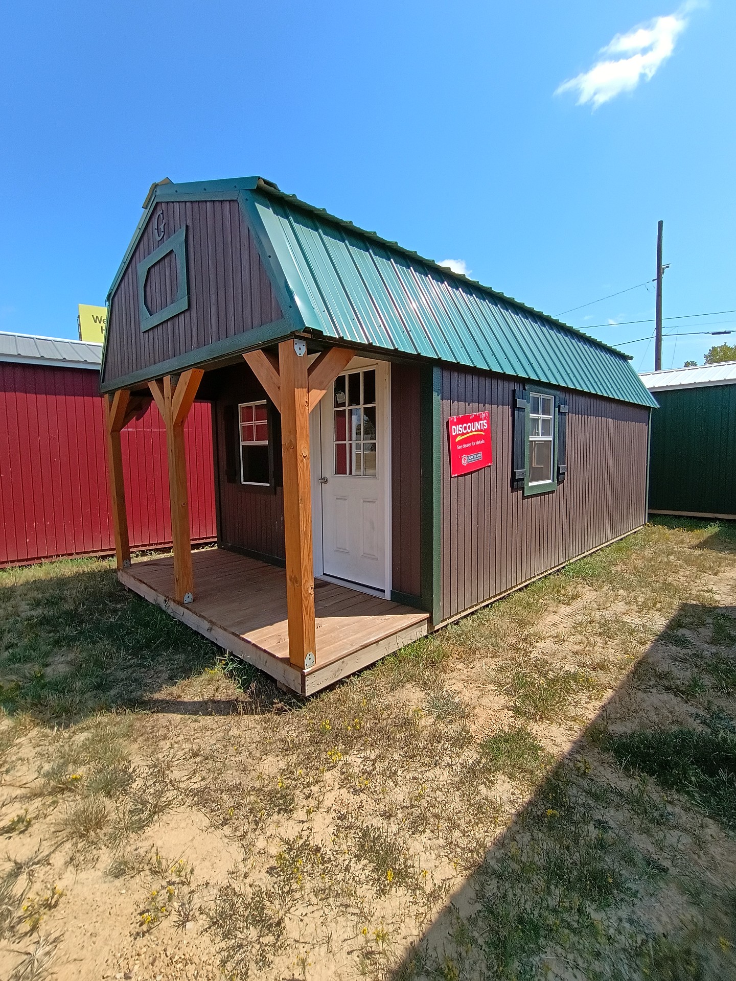 12x24 Lofted Barn Cabin at Jimmy's Portable Buildings of Savannah, TN