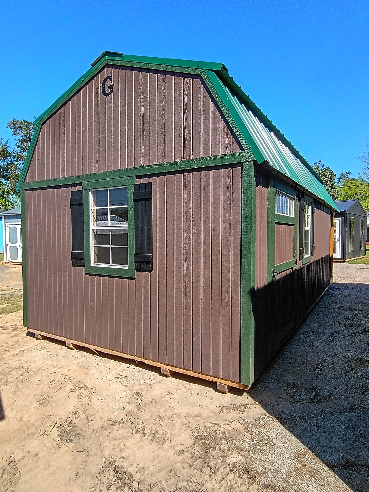 12x24 Lofted Barn Cabin at Jimmy's Portable Buildings of Savannah, TN