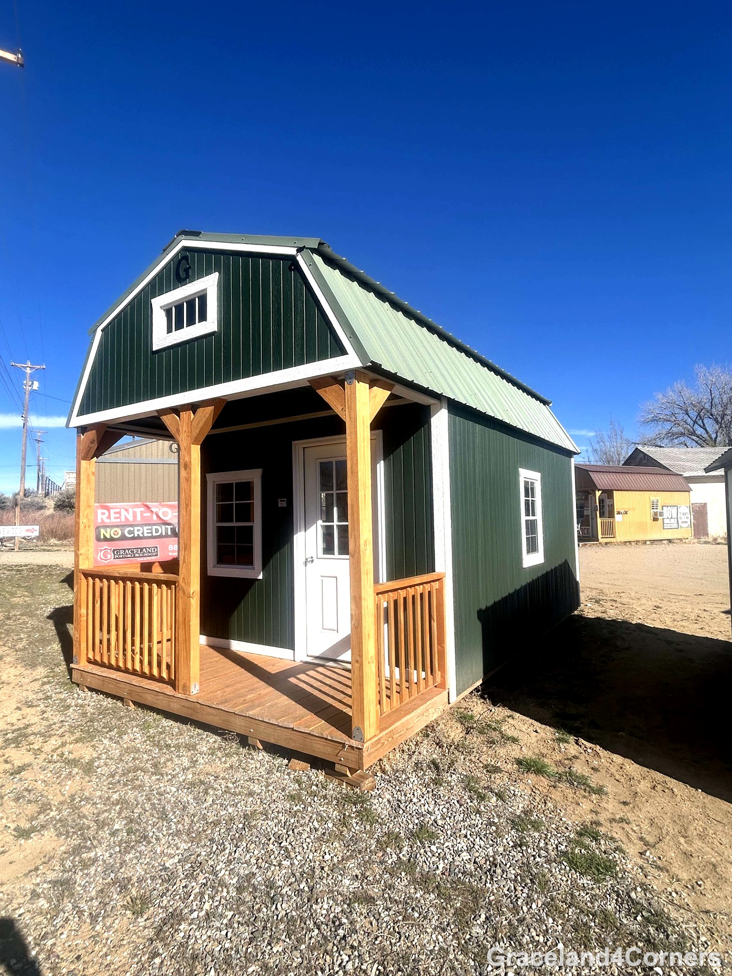 12x20 Lofted Barn Cabin at GRACELAND FOUR CORNERS