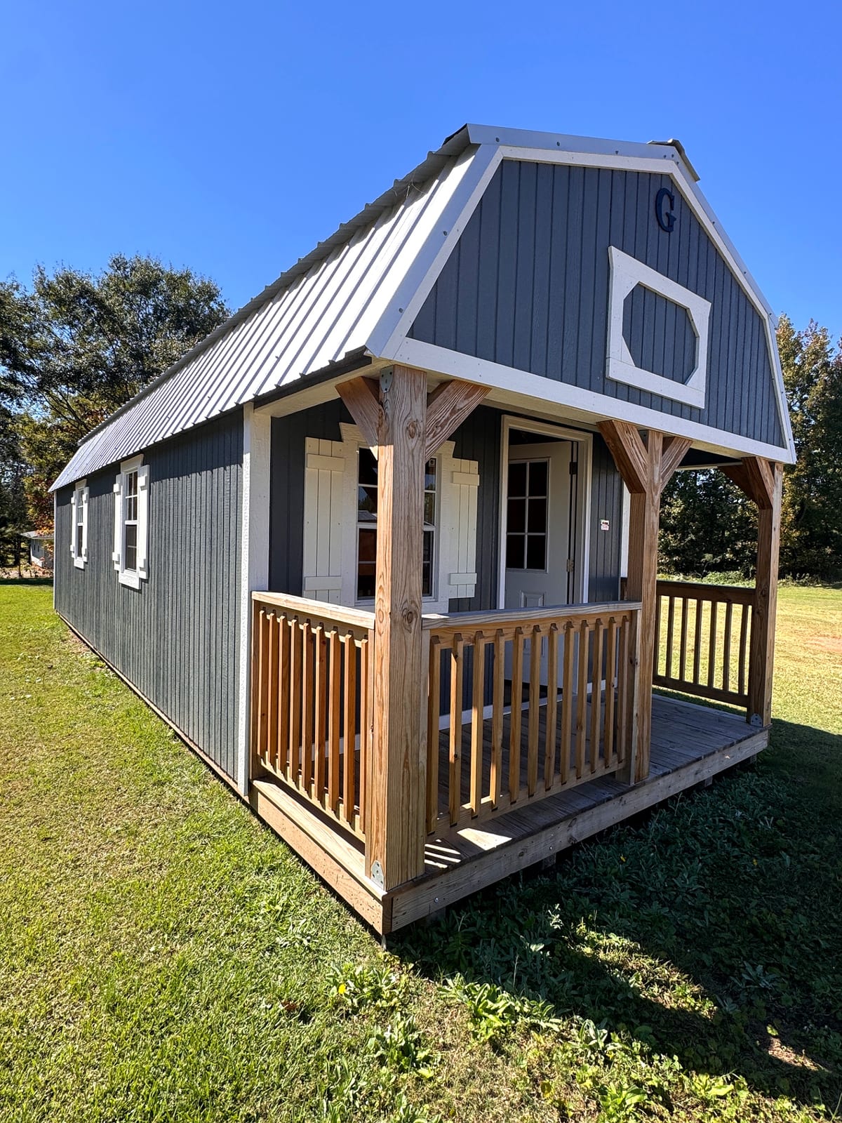 12x32 Lofted Barn Cabin at Graceland of Cumming