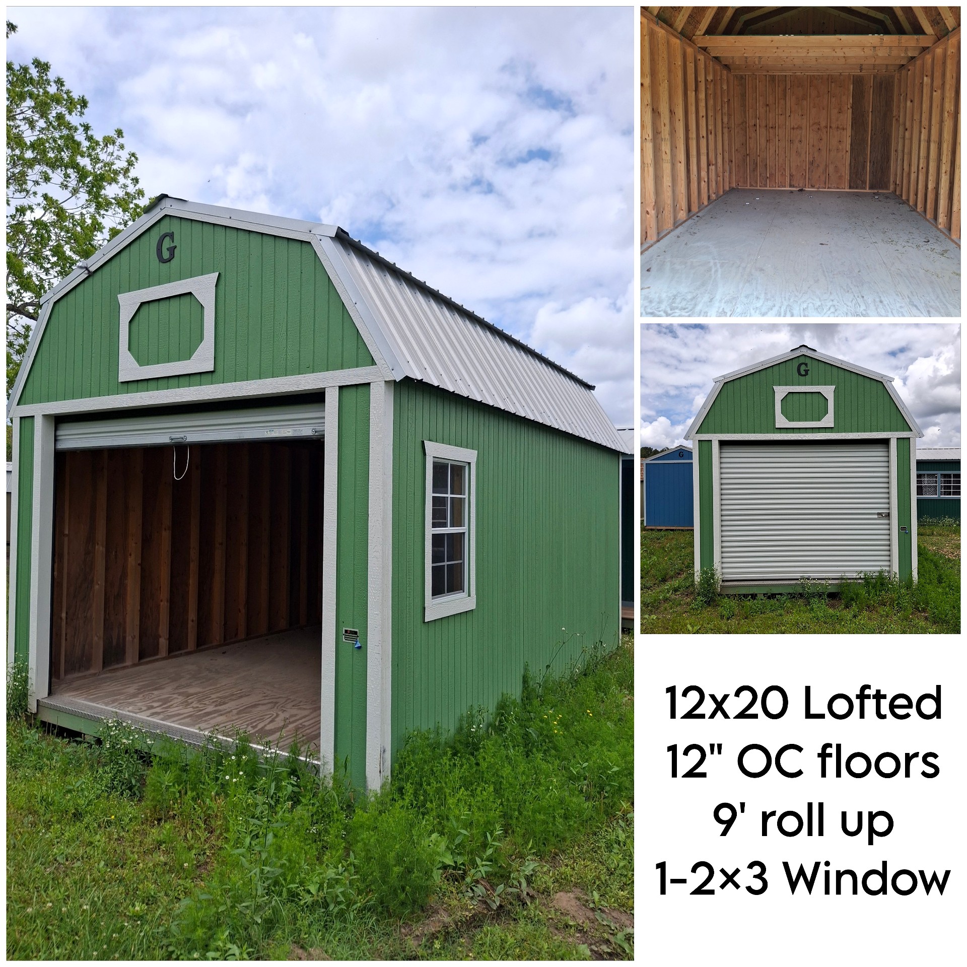 12x20 Lofted Barn Garage at Kirbyville Lot - Essex Bros